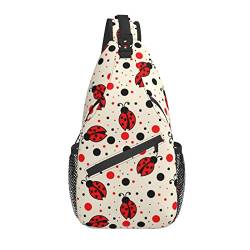 Ladybug Sling Bag Casual Crossbody Schulterrucksack Brust Daypack für Männer Frauen Reisen Sport Wandern Fitnessstudio von AOOEDM