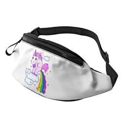 Little Pink Unicorn Pooping Rainbow Fanny Pack Sport Lässige Hüfttasche für Damen Herren Modisch von AOOEDM