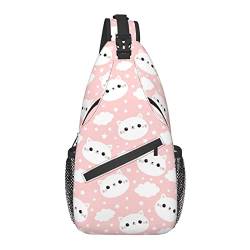 Pet Cat Pattern Sling Bag, Crossbody-Rucksack, Schulter-Brusttasche für Damen Herren Outdoor-Reisen Wandern Daypack von AOOEDM