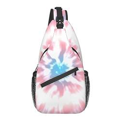 Sling Bag für Männer Frauen, für Transgender Color Tie Dye, Schulterrucksack Brusttaschen Crossbody Daypack für Outdoor Wandern Camping Radfahren von AOOEDM