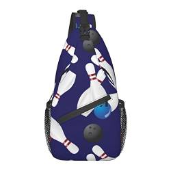 Sling Chest Crossbody Bag Anti-Diebstahl Wasserdichter Schulterrucksack Lässiger Rucksack für Sport Gym Yoga, für Bowlingkugel von AOOEDM