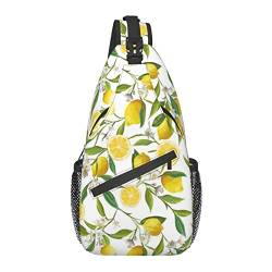 Sling Chest Crossbody Bag Anti-Diebstahl Wasserdichter Schulterrucksack Lässiger Rucksack für Sport Gym Yoga, für Lemon Tree von AOOEDM
