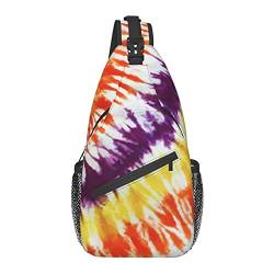 Sling Chest Crossbody Bag Anti-Diebstahl Wasserdichter Schulterrucksack Lässiger Rucksack für Sport Gym Yoga, für Spiral Tie Dye von AOOEDM