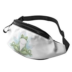 Yoga Frosch Lotus Sommer Blumen Gürteltasche Sport Casual Hüfttasche für Damen Herren Modisch von AOOEDM