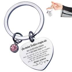 AOOGON Schlüsselanhänger mit Gravur Herz Geschenk für Tochter, Tochter Geschenke von Mama, Inspirierende Geschenke, Geburtstagsgeschenke von AOOGON
