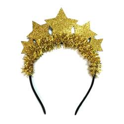 AOOOWER Neujahrs-Stirnband, Pailletten-Stirnband, Party-Haarband für Party-Dekorationen, Geburtstagsgeschenk, Glitzerstern-Stirnband von AOOOWER