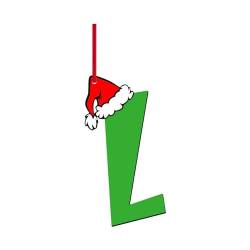 Acryl-Weihnachtsbaum-Anhänger, vielseitiger Buchstaben-Schlüsselanhänger, charmantes Partyzubehör, hängende Dekoration, Taschenanhänger, Alphabete, Ornament, Cartoon, festliche Dekoration, von AOOOWER