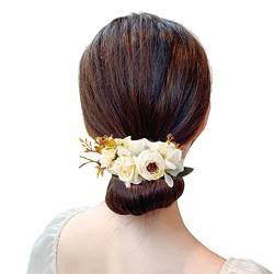 Blumen-Haarkämme für Frauen, Hochzeits-Haarkamm, Kopfschmuck, Hochzeitshaar, Braut-Haarkamm, Seitenkamm, Blumen-Haarkämme, Rosenkamm von AOOOWER