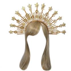 DIY Stirnband Vintage Haarband wunderschöne barocke Tiaras Kopfschmuck Prinzessin Kopfschmuck Kronen DIY Stirnbänder für Mädchen von AOOOWER