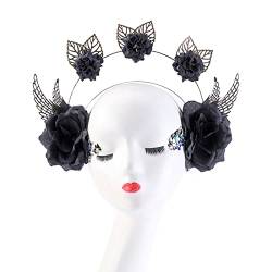 Elegantes Stirnband Haarteil Für Kopfband Mit Blumenblatt Flügeln Haarreifen Tiaras Für Hochzeit Bühnenkleidung Haarreifen Für Frauen von AOOOWER