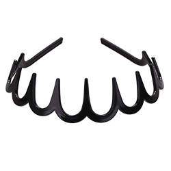 Frauen Mädchen Zick Zahn Stirnband Kunststoff Harz Rutschfester Kamm Haarband Kopfbedeckung DIY Styling Zubehör Schwamm Stirnband von AOOOWER