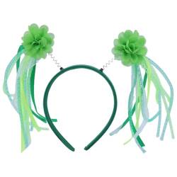 Grüne Farbe Patricks Day Stirnband Kleeblatt Zauberstab Festival Aufführungen Kopfschmuck Weihnachtsgeschenk für Paare Irische Stirnbänder für Frauen Irische Stirnbänder für Mädchen Irische von AOOOWER