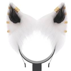Plüsch-Füchse Ohr-Stirnband mit Legierungsohrring, Plüsch-Stirnband für Themenversammlungen, Weihnachtsgeschenk für Mädchen, Ohr-Stirnband, Erwachsenengröße, Ohr-Stirnband, Make-up, Ohr-Stirnband zum von AOOOWER