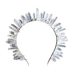 Quarz-Stirnband, natürlich, für Kristall, für Kopf, natürlich für Materie, Regenbogenstein, Boho-Stil, für Strass-Kristall-Stirnband von AOOOWER