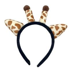 Schöne Stirnbänder für Damen, Make-up und Waschgesicht, Plüsch-Giraffen-Stirnband, elastisches Haarband für Damen, Mädchen, Hautpflege, Stirnband, Giraffenhaarband, Giraffen-Stirnband, von AOOOWER