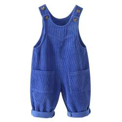 AOOPOO Baby Jungen Mädchen Cord Latzhose Hose weiche Hosenträger Hose Gr.80/86/92/98/104 Kleinkind Lange Hose Overall Spielanzug Latzhose mit Fronttasche von AOOPOO