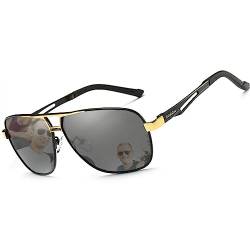 AORON Polarisierte Herren Sonnenbrille Polarisierte Outdoor Sportbrille 100% UV400 Schutz Fahren Sonnenbrille (Gold) von AORON