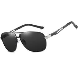 AORON Polarisierte Herren Sonnenbrille Polarisierte Outdoor Sportbrille 100% UV400 Schutz Fahren Sonnenbrille (Schwarz) von AORON