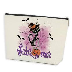 AOZHUO Halloween-Make-up-Tasche, Hexengeschenk, Halloween-Partygeschenk, Hexerei-Zubehör, Make-up-Organizer, Tasche für Süßes oder Leckereien, Kosmetiktasche 1, Mehrfarbig 0779, 9.7" W x 7" H von AOZHUO