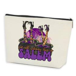 Halloween Make Up Bag Witchy Gifts Halloween Party Favor Witchcraft Supplies Makeup Organizer Bag Cosmetic Bag Witch Stuff Travel Essentials Wicca Goth Birthday Gifts for Witchcraft Lovers Female, von AOZHUO