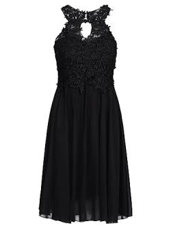 APART Abendkleid aus Chiffon, Mesh und Spitze, schwarz, 36 von APART Fashion