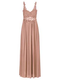 APART Fashion Damen Apart Chiffon Lace Mesh Evening Special Occasion Dress, Rosa, M EU von APART Fashion