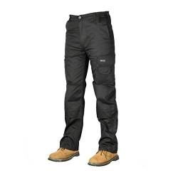 APEXWEAR Herren Cargohose Arbeitshose, Größe 30 bis 48, Schwarz Gr. 30 W/30 L, Schwarz von APEXWEAR