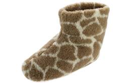 APREGGIO Winter Hausschuhe Unisex – Warme Wolle Pantoffeln mit Rutschfester Ledersohle – Stil für Damen und Herren - Warme Pantoffeln - Giraffe Größe 38 von APREGGIO