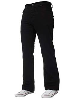APT Herren Designer Basic Bootcut Flared Wide Leg Blue Denim Jeans – Range of Waist, Schwarz , 42 W/30 L von APT