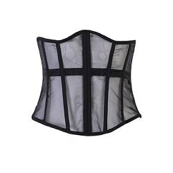 AQ899 Women Corset Belt Vintage Elastic Waist Belts, Lace Corset Belt Waist Corset Top Women Mesh Lace Up Boned Bustier Underbust Corset for Holiday Party von AQ899