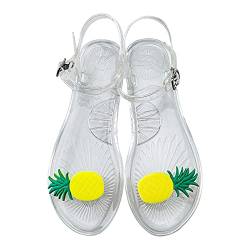 AQ899 Women's Sandals Manufacturer Transparent Jelly Flat Summer Beach Jelly Slippers Shoes for Vacation Party von AQ899