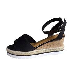 Wedges Sandals Buckle Strap Women Slippers Ankle Strap Outdoor Shoes with Rubber Matiaria Summer Fashion Flip Flops Size 35-43 von AQ899
