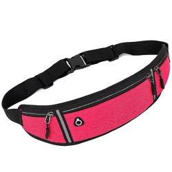 AQQWWER Armrucksack Professional Running Waist Bag Sports Belt Pouch Mobile Phone Case Men Women Hidden Pouch Gym SportsBags Running Belt Waist Pack (Color : Red) von AQQWWER