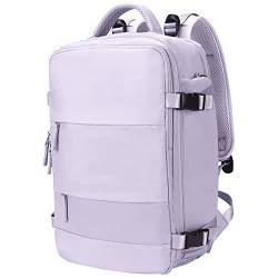 AQQWWER Damen Sporttasche Big Capactiy Travel Backpack Unisex Outdoor wasserdichte Tasche Multifunktionale Sporttasche für mit unabhängigen Schuhen Rucksack (Color : Purple) von AQQWWER