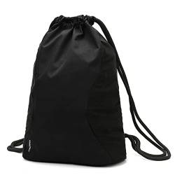 AQQWWER Damen Sporttasche Fitness Yoga Tasche mit Schuhtasche Sport Kordelzug Rucksack Gym Training Aufbewahrung Nylon Handtasche für Männer Frauen (Color : Black) von AQQWWER