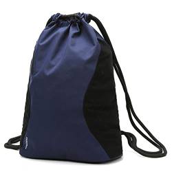 AQQWWER Damen Sporttasche Fitness Yoga Tasche mit Schuhtasche Sport Kordelzug Rucksack Gym Training Aufbewahrung Nylon Handtasche für Männer Frauen (Color : Deep Blue) von AQQWWER