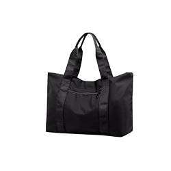 AQQWWER Damen Sporttasche Großkapazität Reise Faltbare Duftsack Outdoor Nylon Reisetasche Messenger Bag Lightweight Yoga Bag Weekend Bag (Color : Black) von AQQWWER