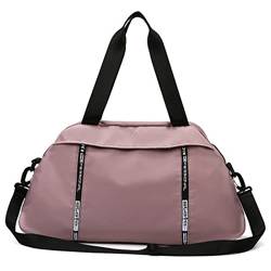 AQQWWER Damen Sporttasche Reisetasche Organizer Mode Handgepäck für Frau wasserdichte Sport Gym Fitness Tasche Crossbody Schultertasche (Color : Dark Pink) von AQQWWER