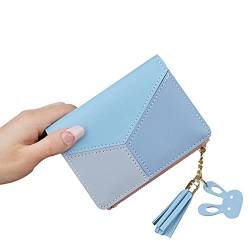 AQQWWER Geldbörsen für Damen Damen Brieftasche Kleine Leder Brieftasche Karten Fall Damen Brieftasche Brieftasche Brieftasche (Color : Blue) von AQQWWER