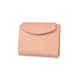 AQQWWER Geldbörsen für Damen Echtes Leder Frauen Brieftasche Weibliche Kleine Dame Walet Tasche Kurze Münzbörse (Color : Pink) von AQQWWER