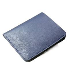 AQQWWER Geldbörsen für Damen Genuine Leather Young Men small Wallet Card Holder Luxury Designer Short Standard Wallets Casual Slim Money Bag Minimalist Purse (Color : Blue) von AQQWWER