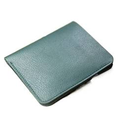 AQQWWER Geldbörsen für Damen Genuine Leather Young Men small Wallet Card Holder Luxury Designer Short Standard Wallets Casual Slim Money Bag Minimalist Purse (Color : Green) von AQQWWER