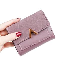 AQQWWER Geldbörsen für Damen Leather Women Wallets Hasp Lady Moneybags Zipper Coin Purse Woman Envelope Wallet Money Cards ID Holder Bags Purses Pocket (Color : Pink) von AQQWWER