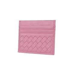 AQQWWER Geldbörsen für Damen Schaf-Haut-Ultra-Thin-Karten-MappengarantiertHotDesignerUnisex-echtes Leder-Kartenhalter (Color : Pink) von AQQWWER
