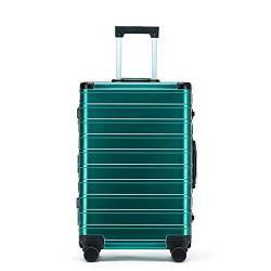 AQQWWER Gepäckset Aluminum Magnesium Alloy Suitcase Business Luggage Trolley Case for Travelling, Roller Luggage,Password (Color : Green, Size : 20") von AQQWWER