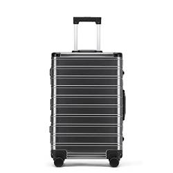 AQQWWER Gepäckset Aluminum Magnesium Alloy Suitcase Business Luggage Trolley Case for Travelling, Roller Luggage,Password (Color : Grijs, Size : 20") von AQQWWER