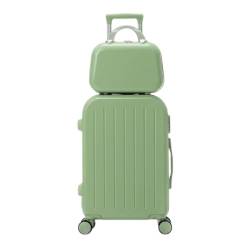AQQWWER Gepäckset Business Trip Luggage Suitcase Lightweight Trolley Case Universal Wheel Male and Female Student Password Box (Color : Green, Size : 20") von AQQWWER