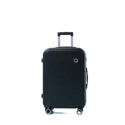 AQQWWER Gepäckset Carry On Luggage,travel Suitcase On Wheels,Luggage Set,Girl Women Trolley Luggage Bag,Rolling Luggage Case (Color : Black, Size : 20") von AQQWWER