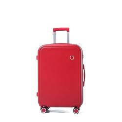 AQQWWER Gepäckset Carry On Luggage,travel Suitcase On Wheels,Luggage Set,Girl Women Trolley Luggage Bag,Rolling Luggage Case (Color : Red, Size : 20") von AQQWWER