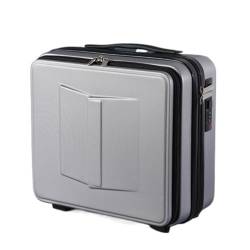 AQQWWER Gepäckset Suitcase Makeup Small Suitcase Mini Storage Bag Password Suitcase Small Lightweight Travel Suitcase (Color : Silver) von AQQWWER
